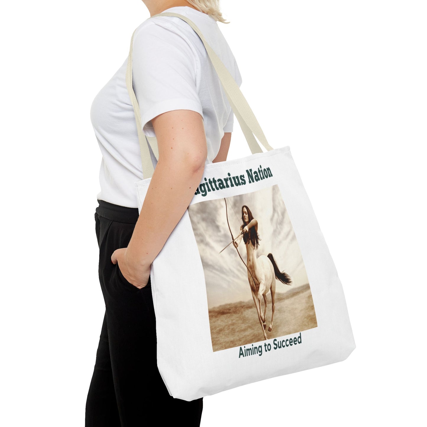 Sagittarius Custom Tote Bag with Multiple Handle Colors
