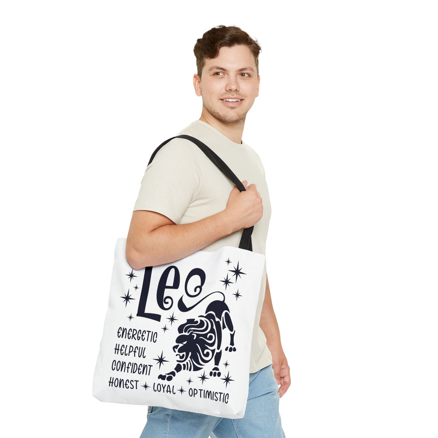 Leo Custom Tote Bag with Multiple Handle Colors