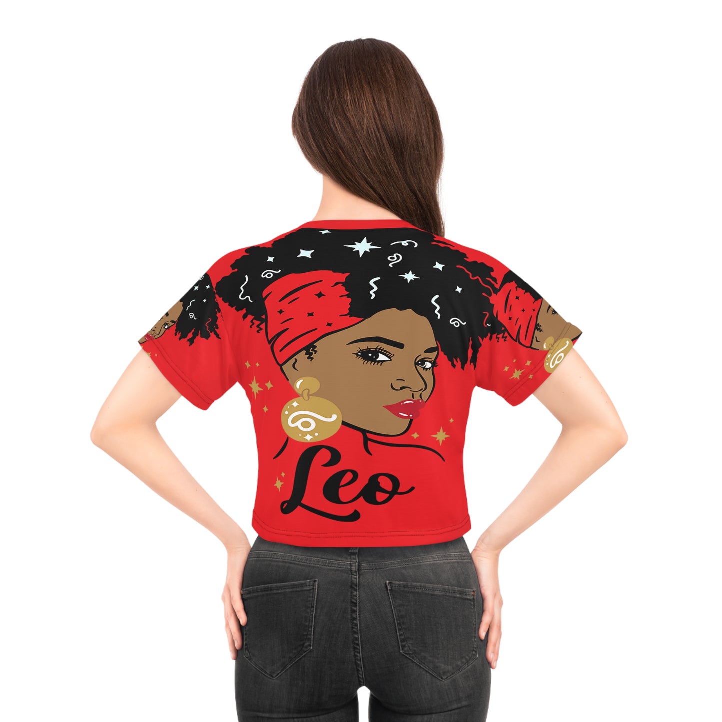 Crop Tee (AOP)__LeoNation/Red