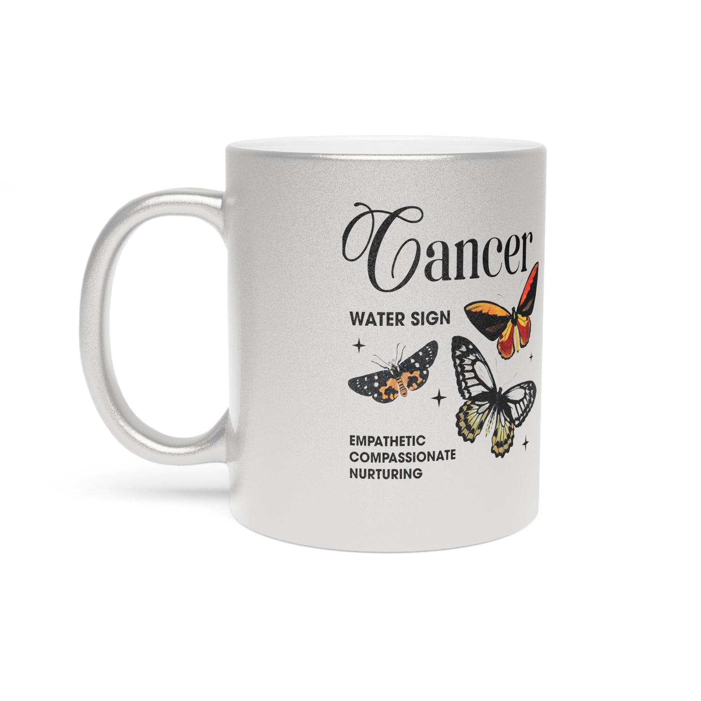 Cancer Metallic Mug (Silver/Gold)