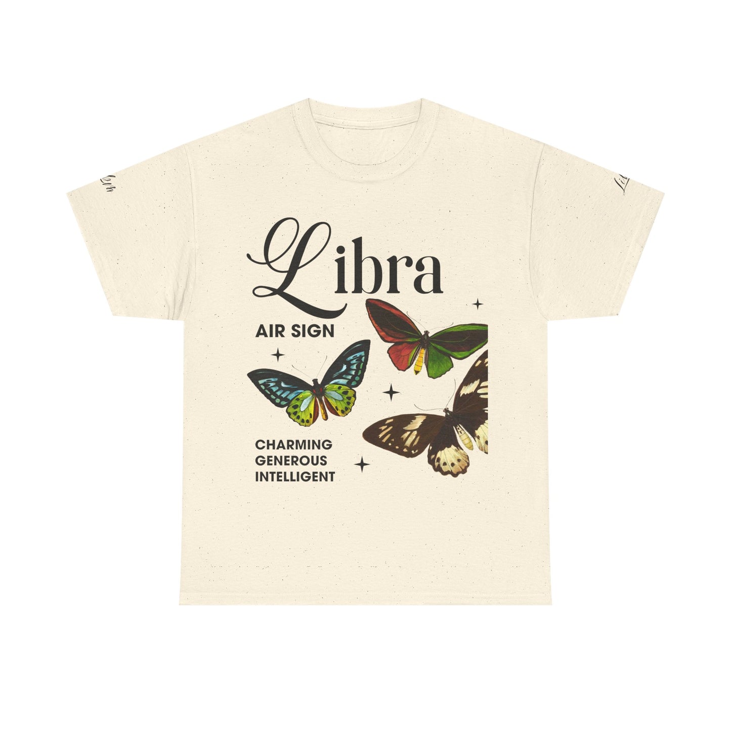 Libra Unisex Tee - Sustainable Dual Print Heavy Cotton Shirt for Adults