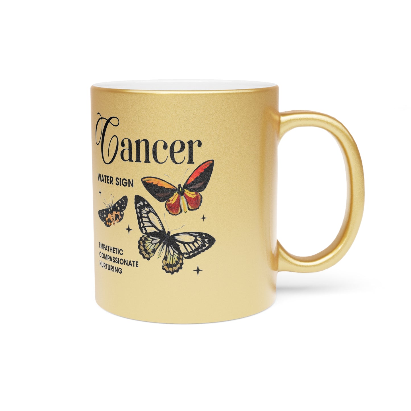 Cancer Metallic Mug (Silver/Gold)