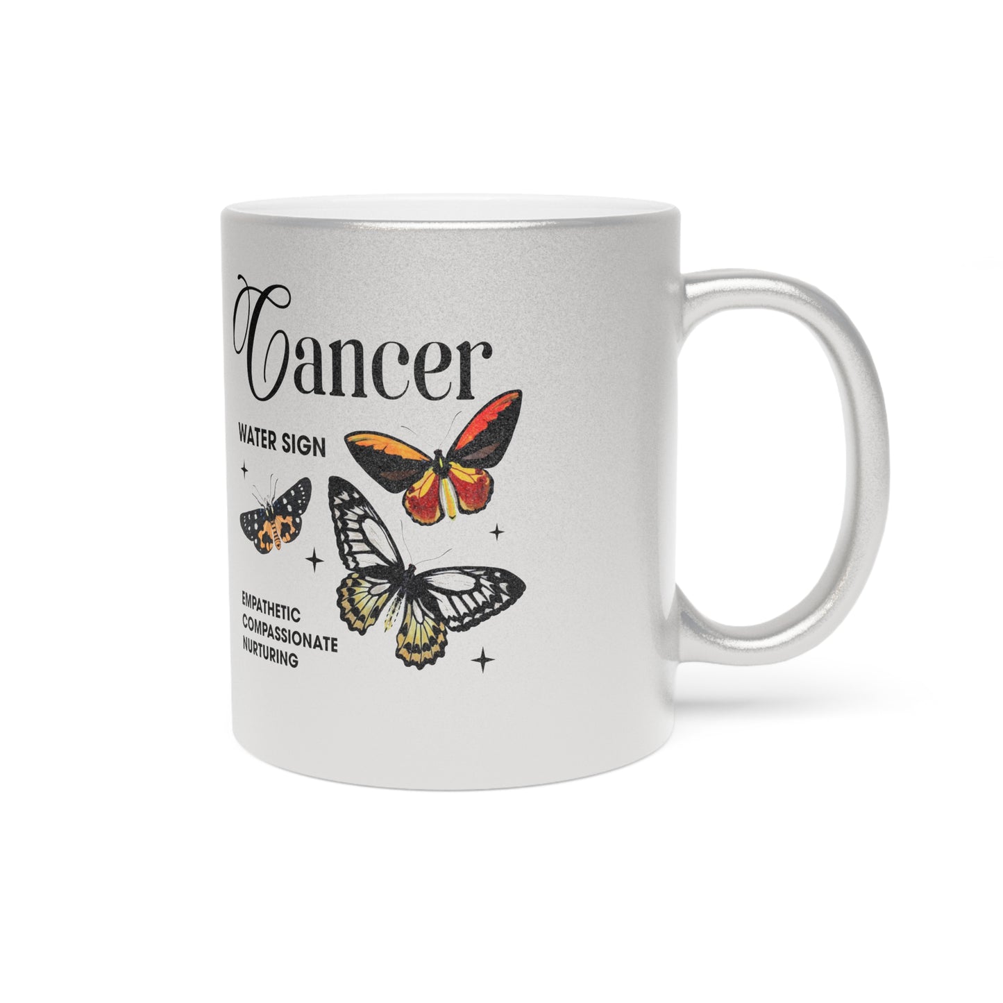 Cancer Metallic Mug (Silver/Gold)