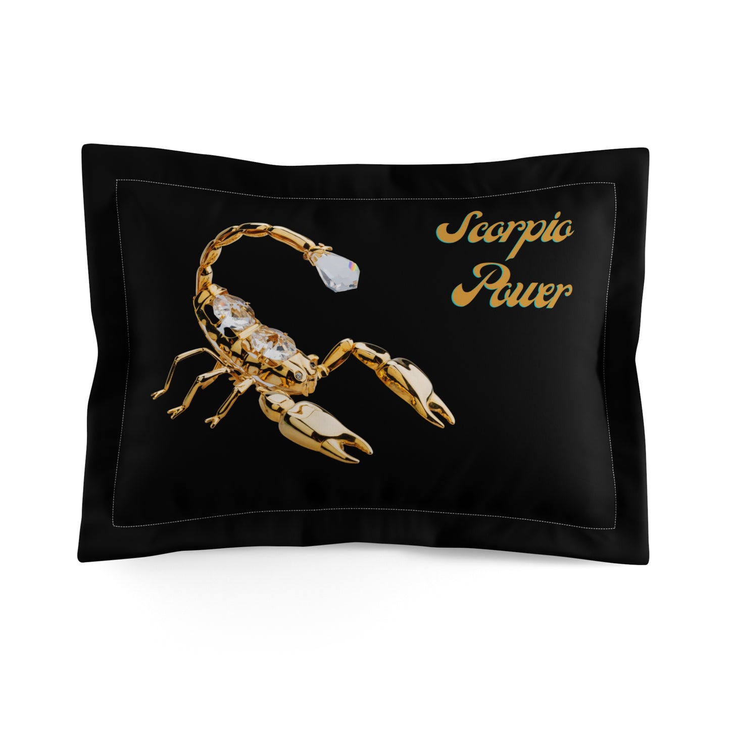 Microfiber Pillow Sham__Scorpio/Black