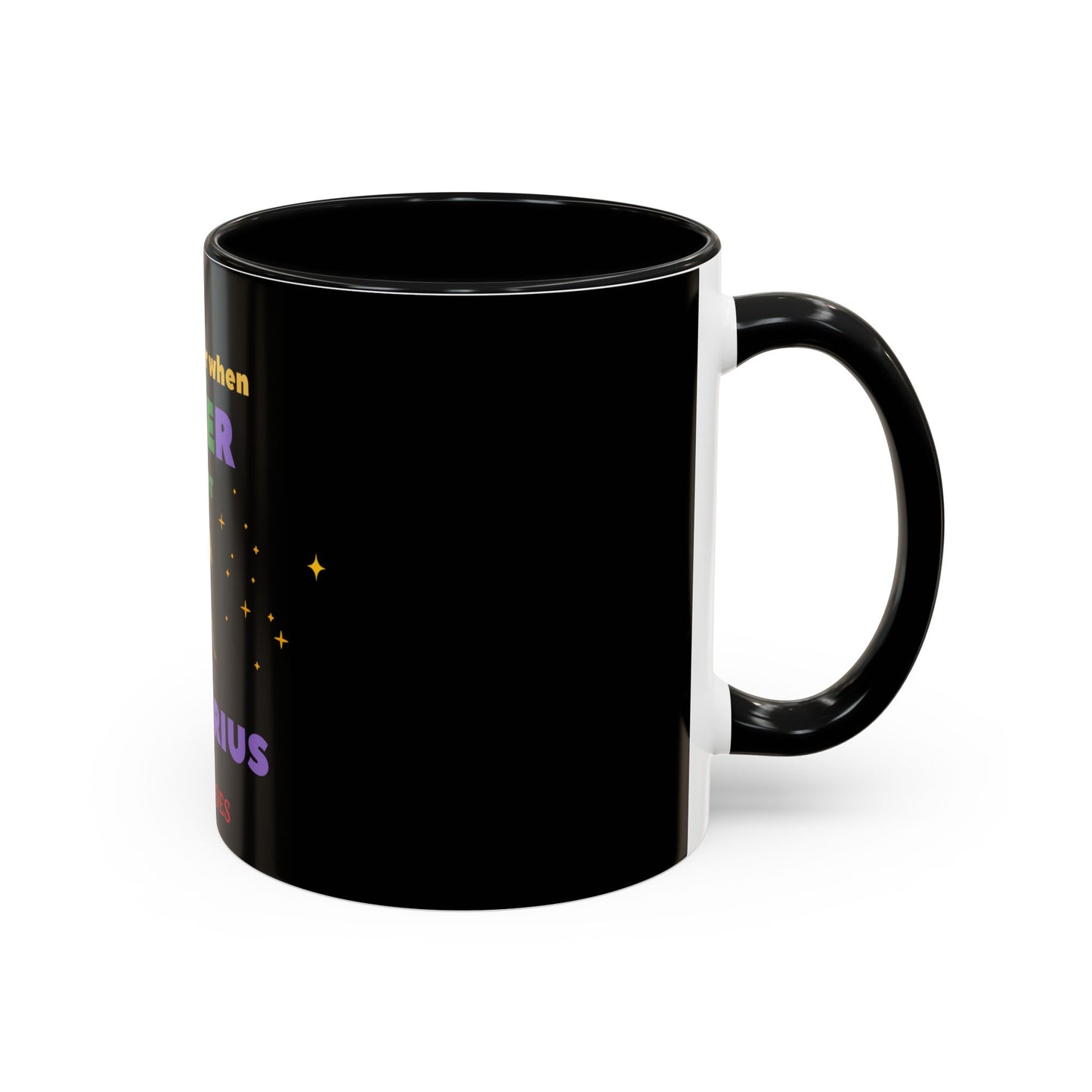 Black Accent Coffee Mug, 11oz______Aquarius/Pride **
