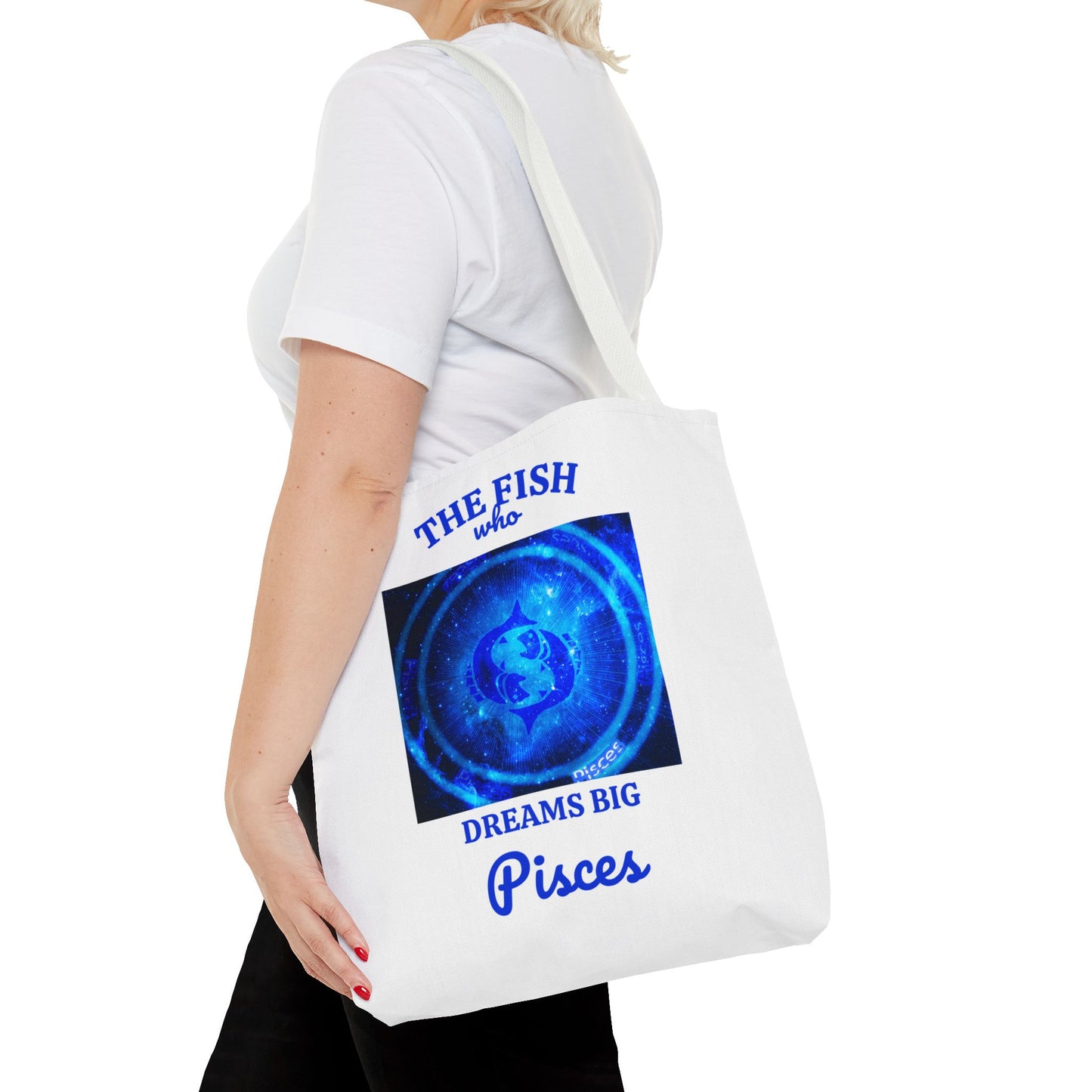 Pisces Custom Tote Bag with Multiple Handle Colors