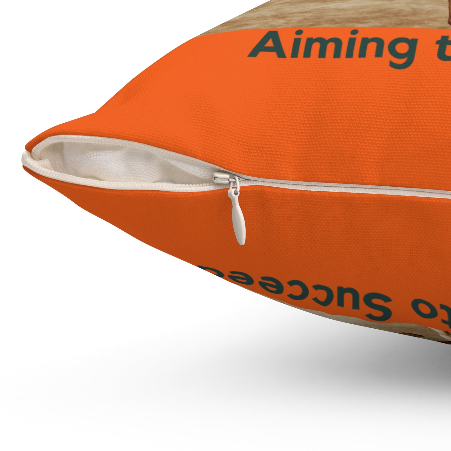 Spun Polyester Square Pillow___Sagittarius/Orange
