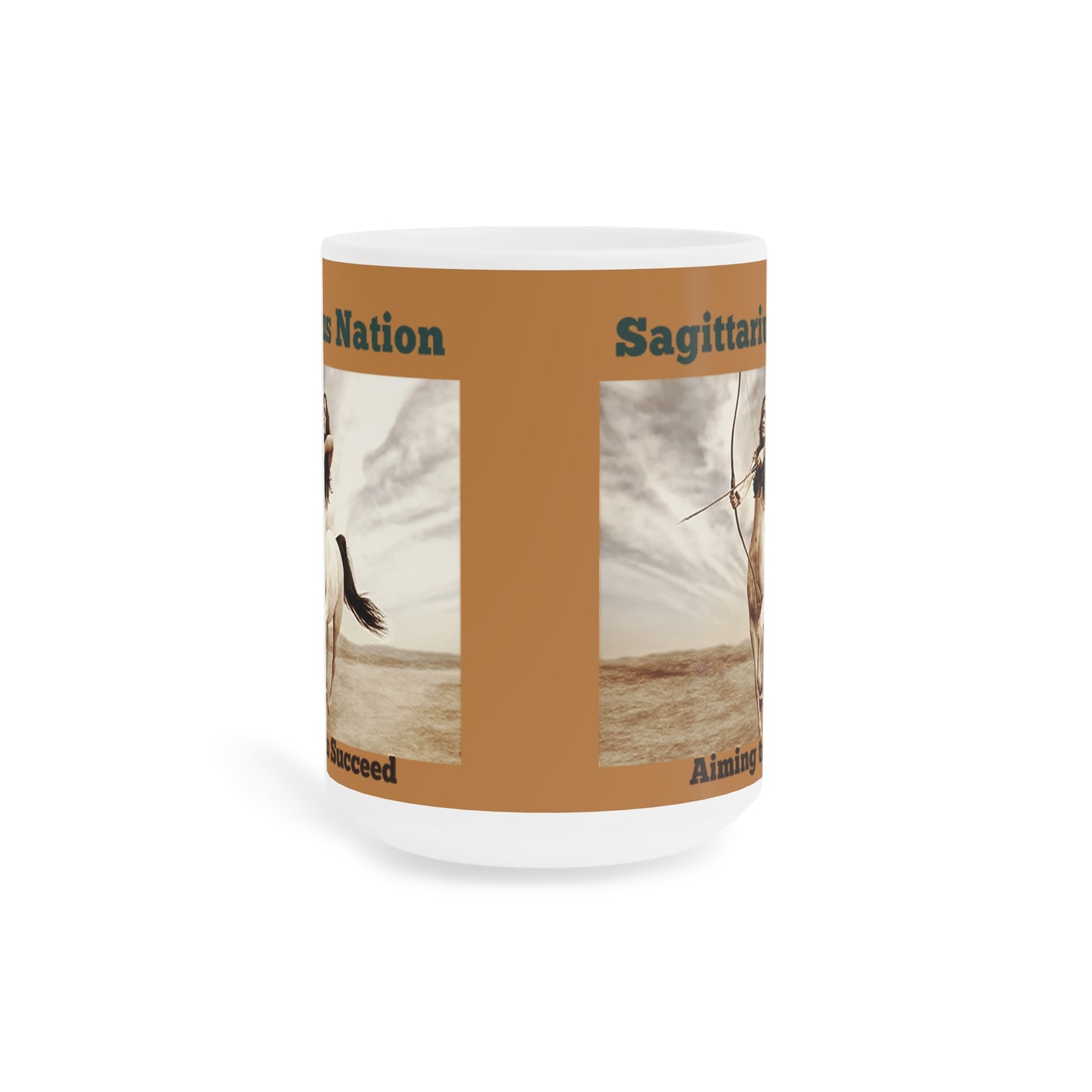 Sagittarius ( scratch resistant) Ceramic Mugs/ Brown (11oz / 15oz /20oz)