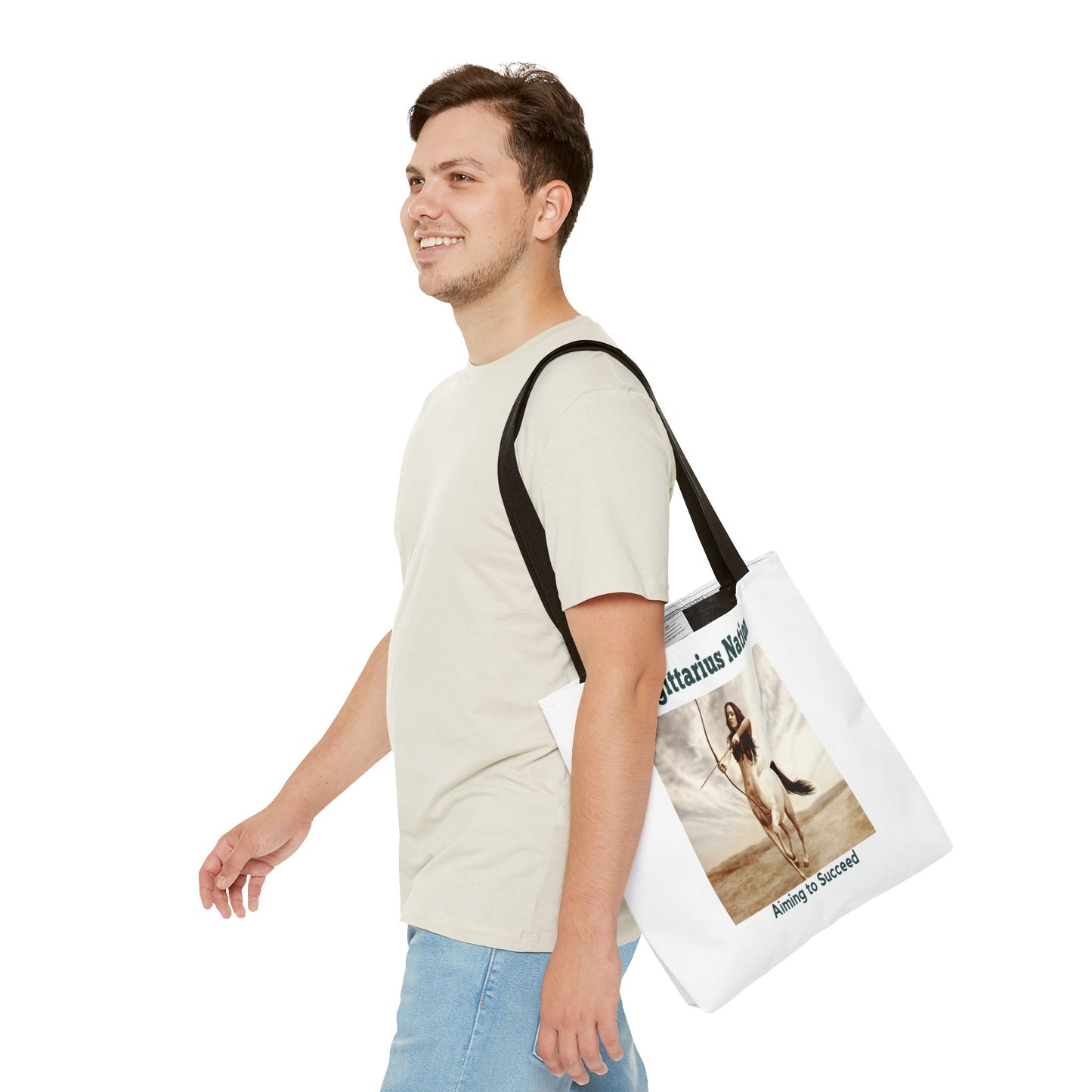 Sagittarius Custom Tote Bag with Multiple Handle Colors