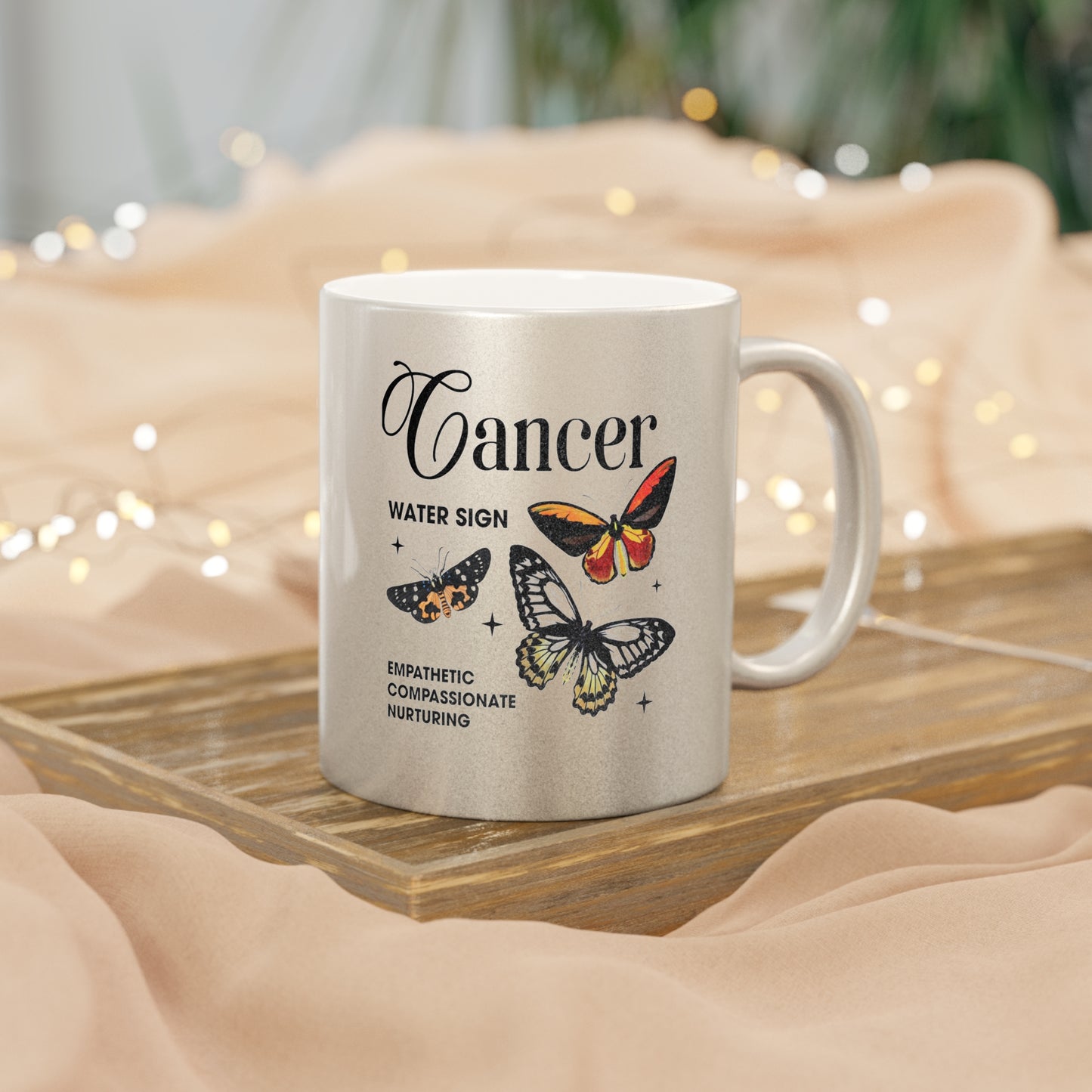Cancer Metallic Mug (Silver/Gold)