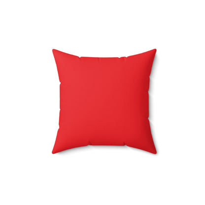 Red Accent/Spun Polyester Square Pillow__Aries Nation