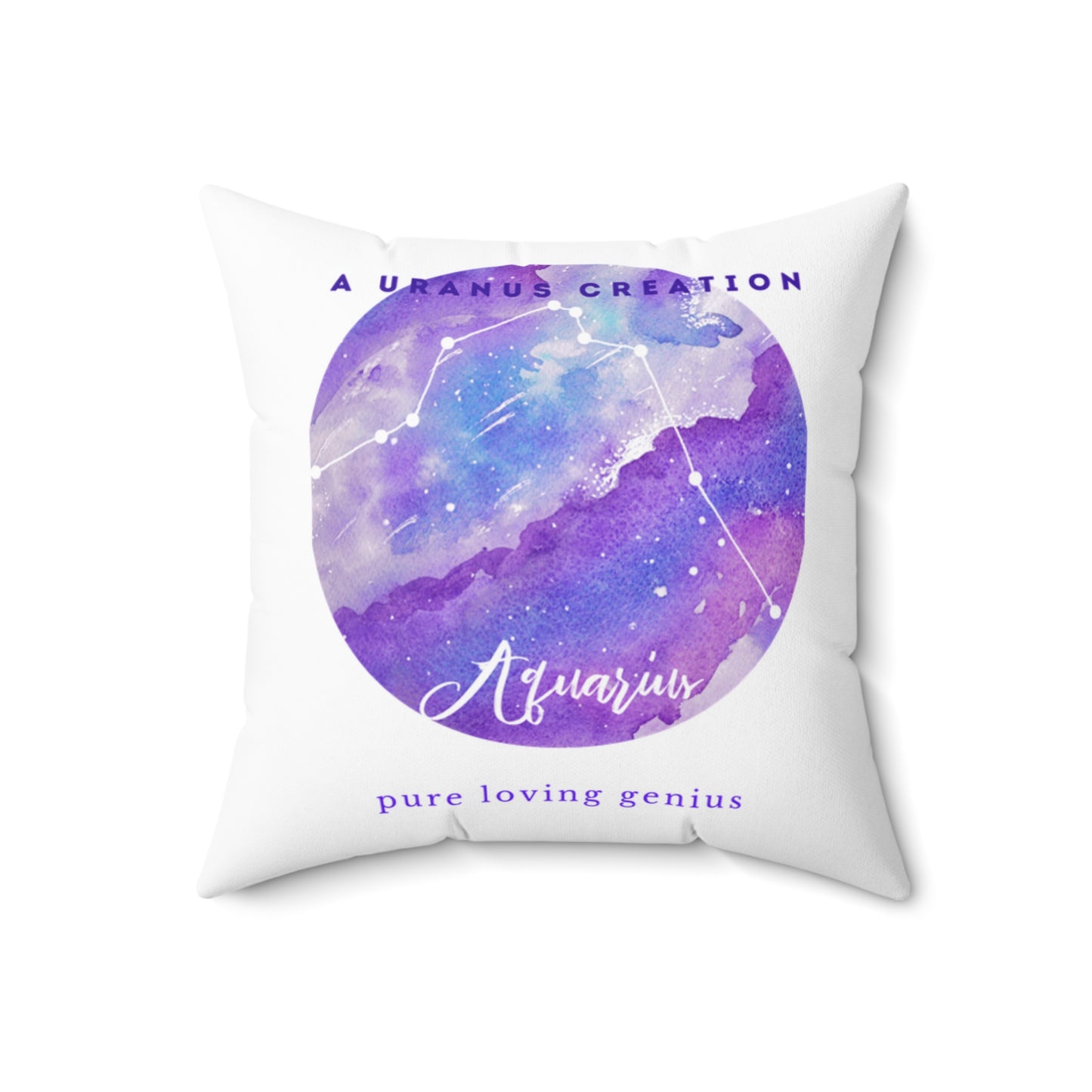 Spun Polyester Square Pillow/ Aquarius