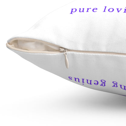 Spun Polyester Square Pillow/ Aquarius