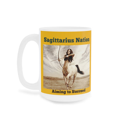 Sagittarius Ceramic Mugs/ Yellow(11oz / 15oz /20oz)