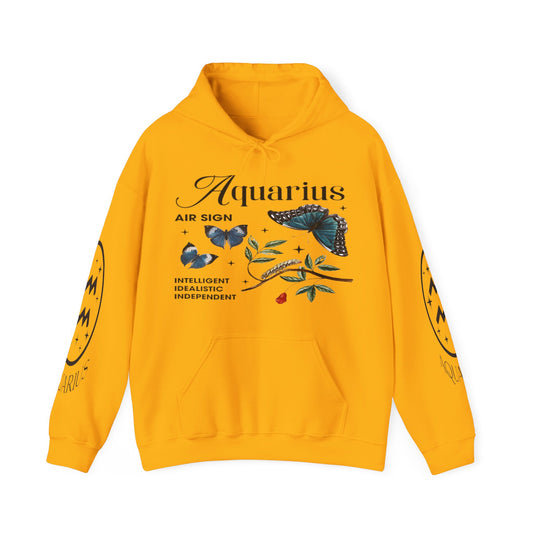 Aquarius Unisex Hooded Sweatshirt_Gildan 18500