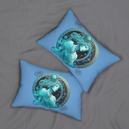 Modern Spun Polyester Lumbar Pillow/Aquarius