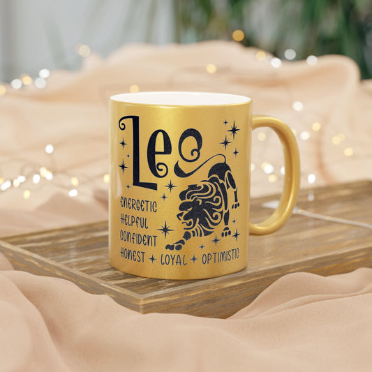 Leo Metallic Mug (Silver/Gold)