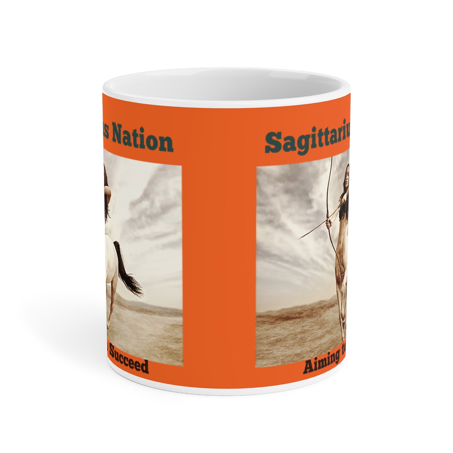 Sagittarius (scratch resistant) Ceramic Mugs/ Orange (11oz / 15oz /20oz)