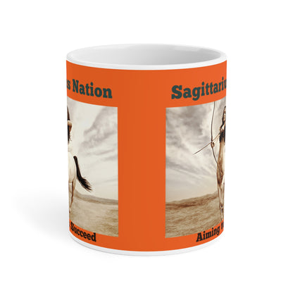 Sagittarius (scratch resistant) Ceramic Mugs/ Orange (11oz / 15oz /20oz)