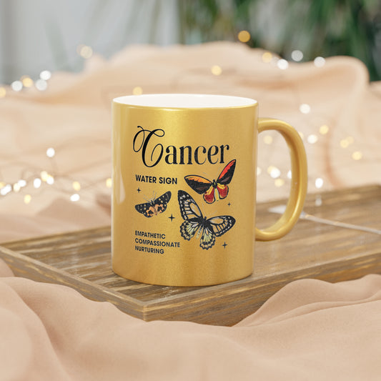 Cancer Metallic Mug (Silver/Gold)