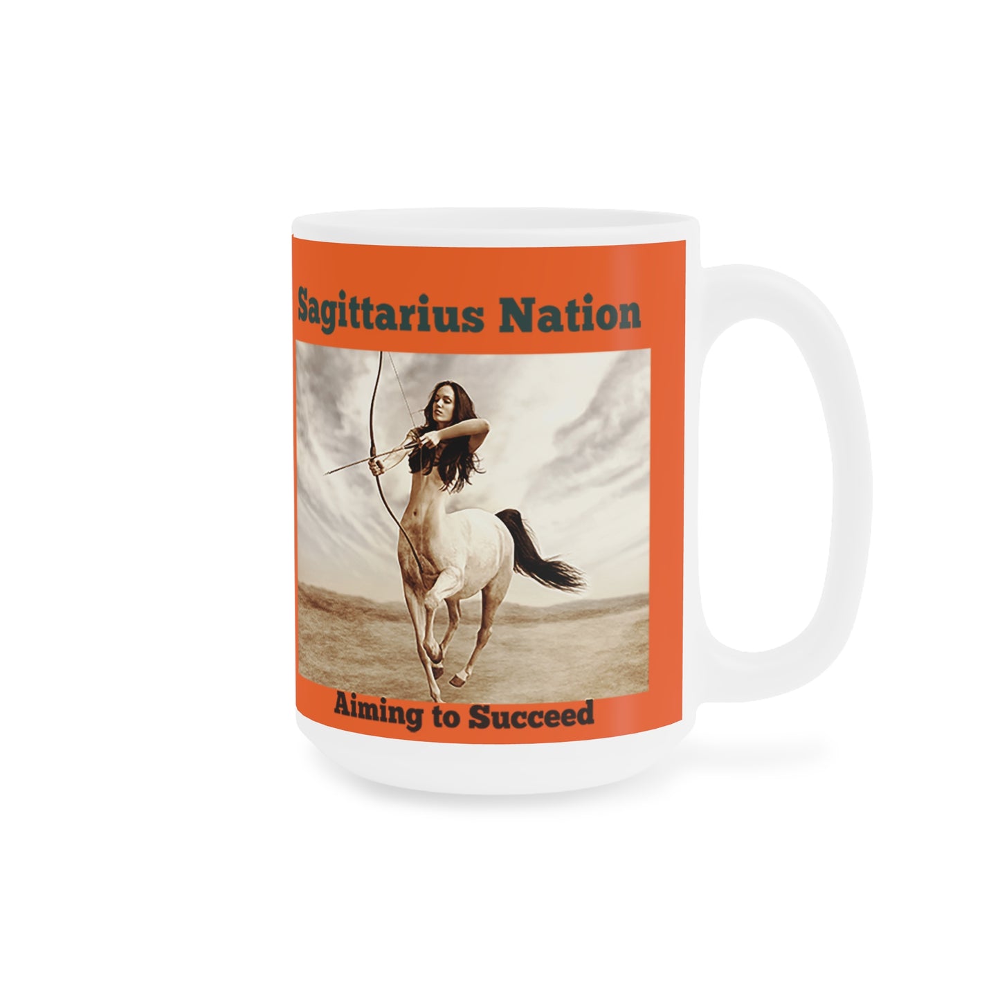 Sagittarius (scratch resistant) Ceramic Mugs/ Orange (11oz / 15oz /20oz)
