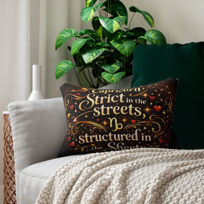 Modern Spun Polyester Lumbar Pillow/Capricorn Valentine