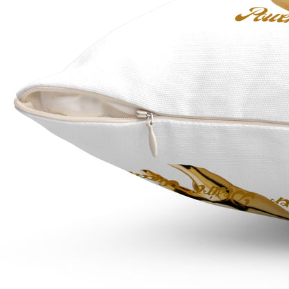 Spun Polyester Square Pillow____Scorpio/White