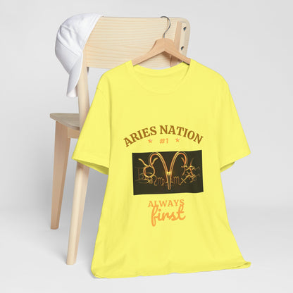 Aries Unisex Astrology Tee_Bella+Canvas