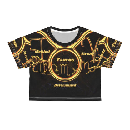 Crop Tee (AOP)__LuvaBull Taurus