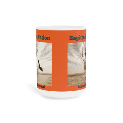 Sagittarius (scratch resistant) Ceramic Mugs/ Orange (11oz / 15oz /20oz)
