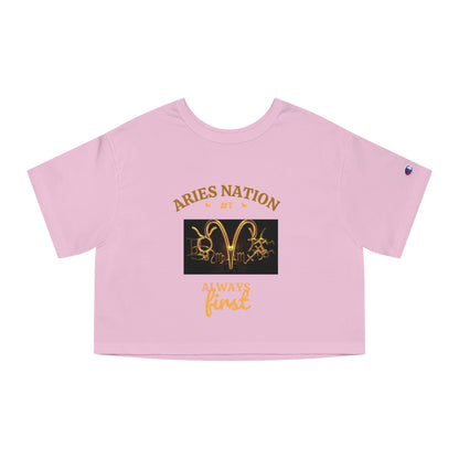 Champion Ladies Heritage Cropped T-Shirt__Aries Nation