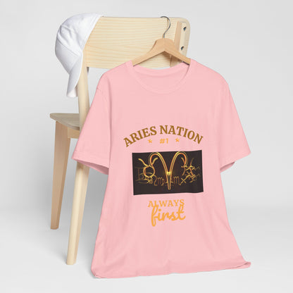 Aries Unisex Astrology Tee_Bella+Canvas