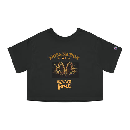 Champion Ladies Heritage Cropped T-Shirt__Aries Nation