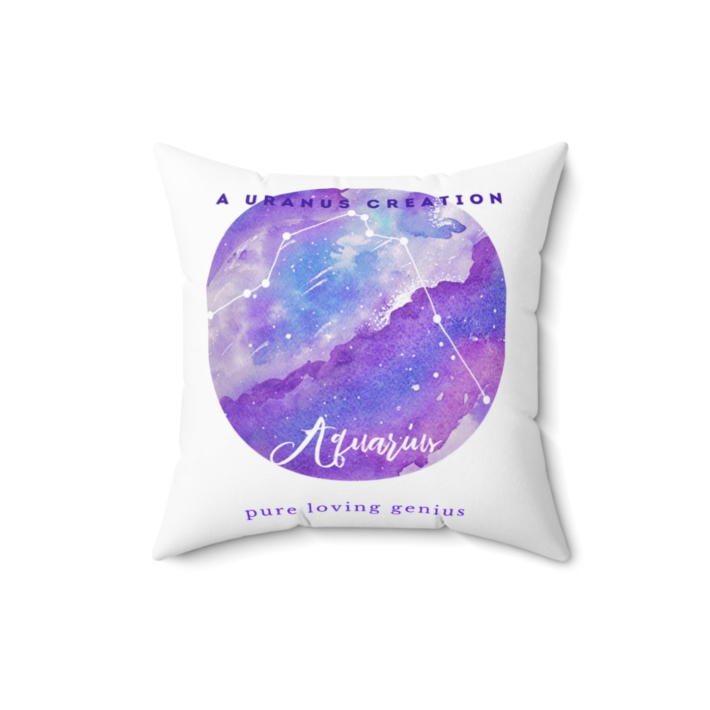 Spun Polyester Square Pillow/ Aquarius