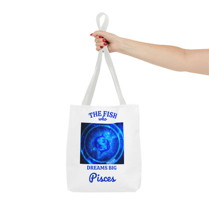 Pisces Custom Tote Bag with Multiple Handle Colors