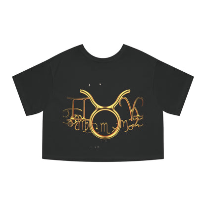 Cropped T-Shirt - Taurus Nation Design for Champion Women's Heritage Collection