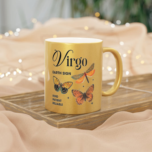 Virgo Metallic Mug (Silver/Gold)