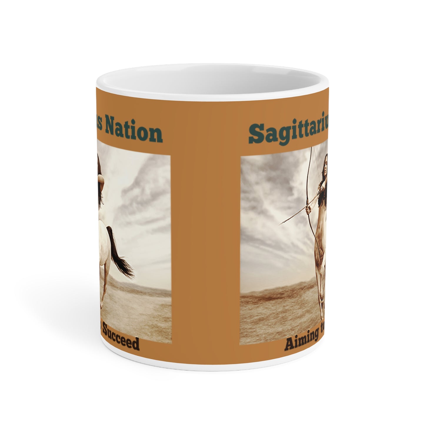 Sagittarius ( scratch resistant)  Ceramic Mugs/ Brown (11oz / 15oz /20oz)
