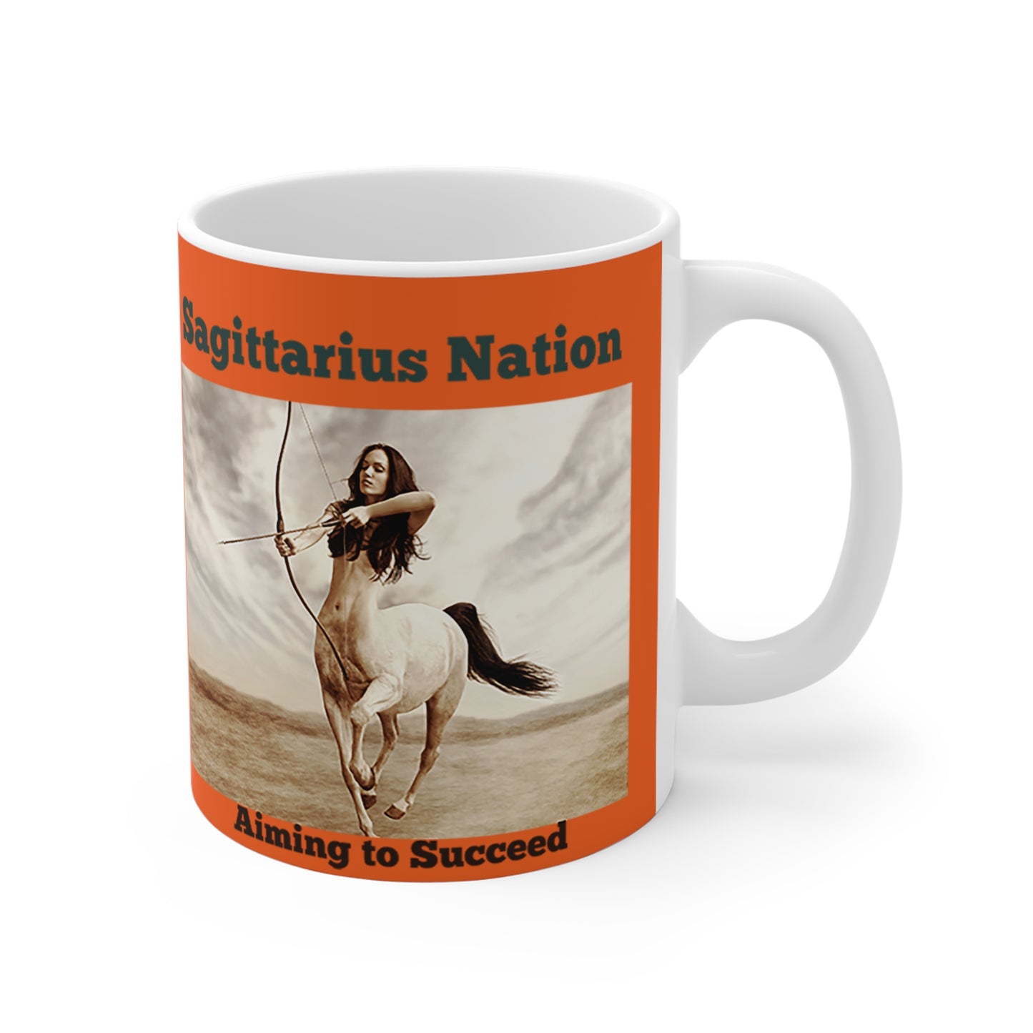 Sagittarius (scratch resistant) Ceramic Mugs/ Orange (11oz / 15oz /20oz)
