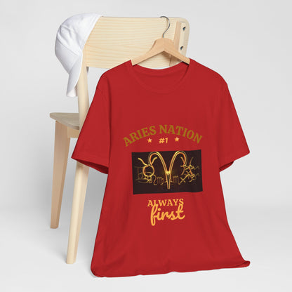 Aries Unisex Astrology Tee_Bella+Canvas