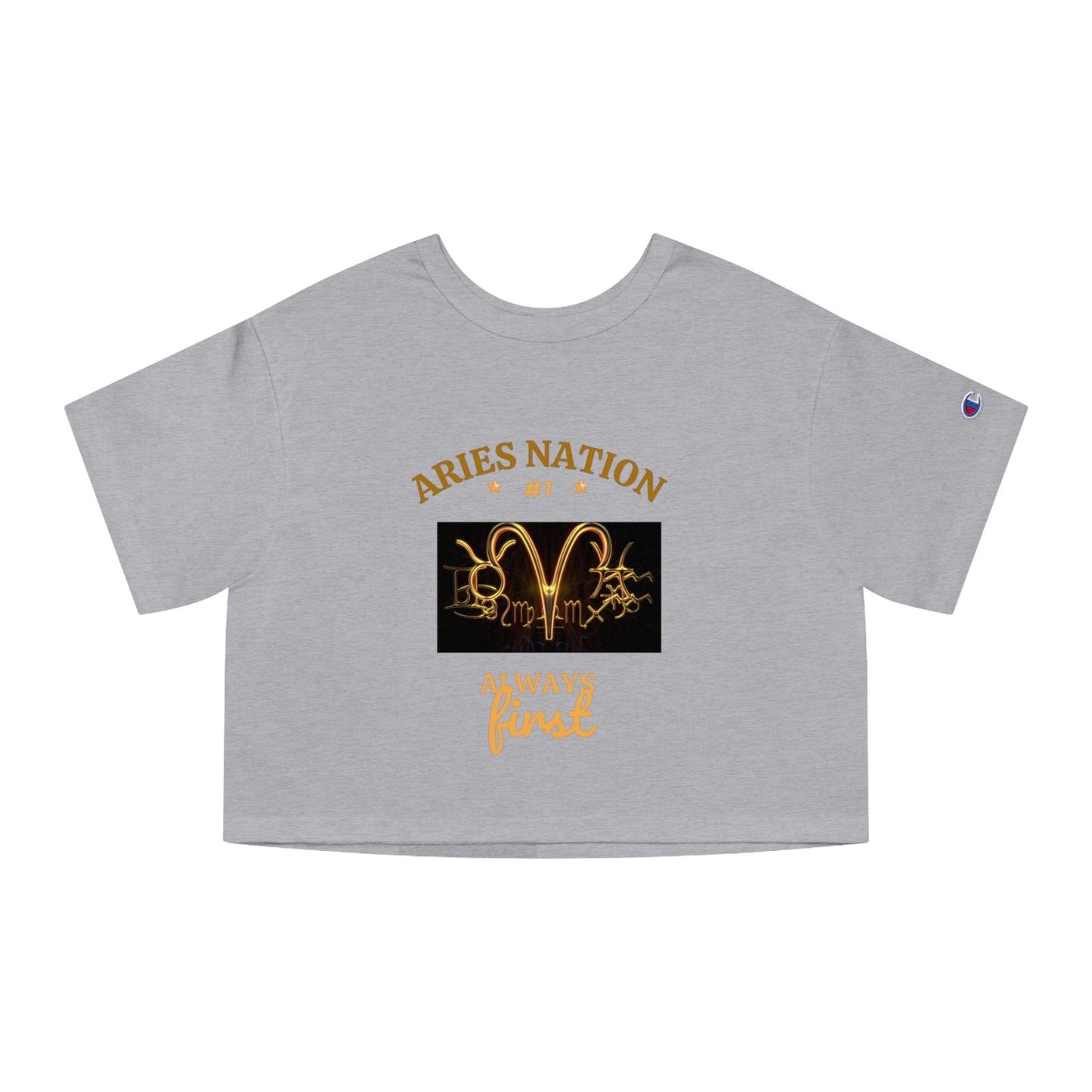 Champion Ladies Heritage Cropped T-Shirt__Aries Nation