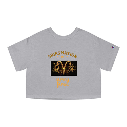 Champion Ladies Heritage Cropped T-Shirt__Aries Nation