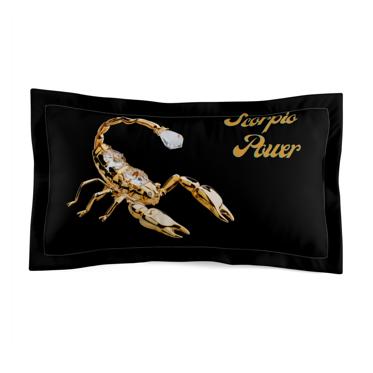 Microfiber Pillow Sham__Scorpio/Black