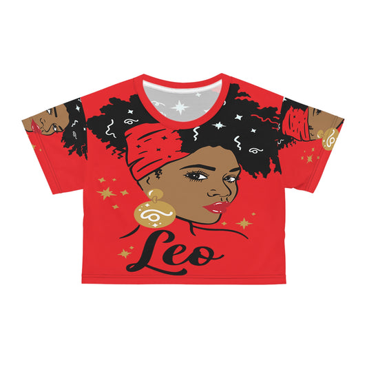 Crop Tee (AOP)__LeoNation/Red