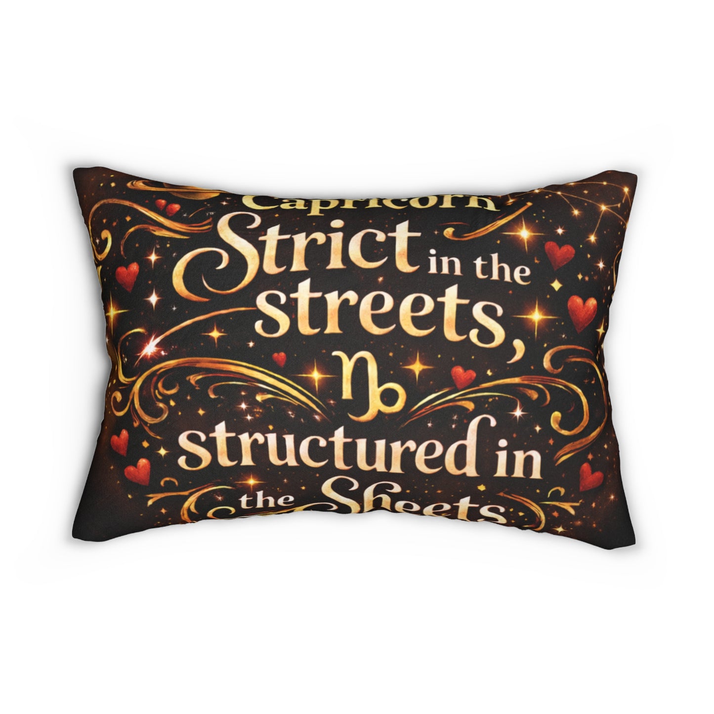 Modern Spun Polyester Lumbar Pillow/Capricorn Valentine
