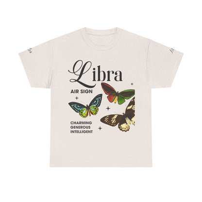 Libra Unisex Tee - Sustainable Dual Print Heavy Cotton Shirt for Adults