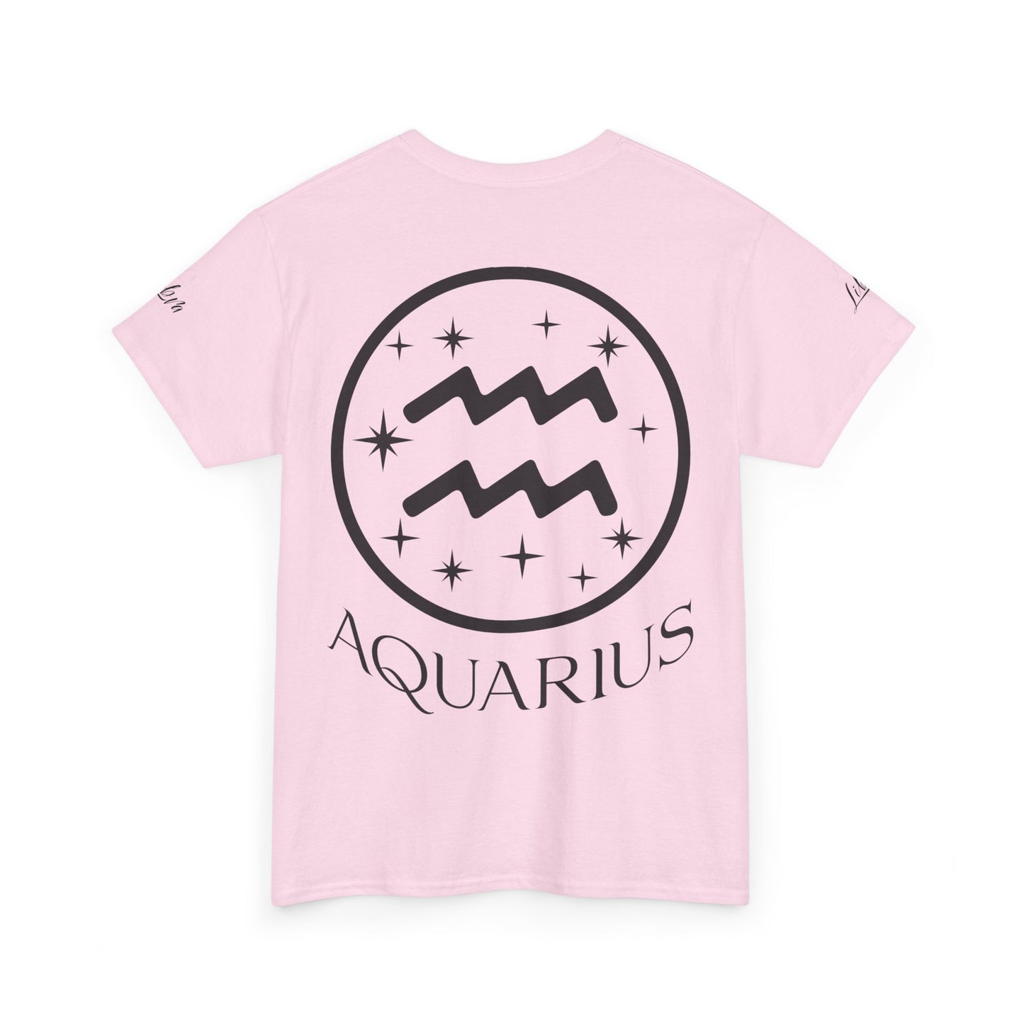 Aquarius Unisex Tee - Sustainable Dual Print Heavy Cotton Shirt for Adults
