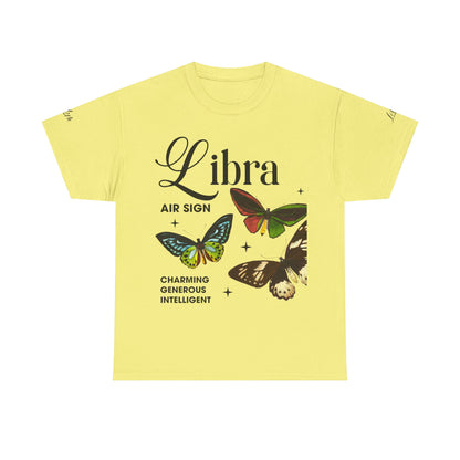 Libra Unisex Tee - Sustainable Dual Print Heavy Cotton Shirt for Adults