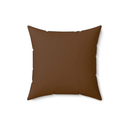 Brown Accent/ Spun Polyester Square Pillow__Aries Nation