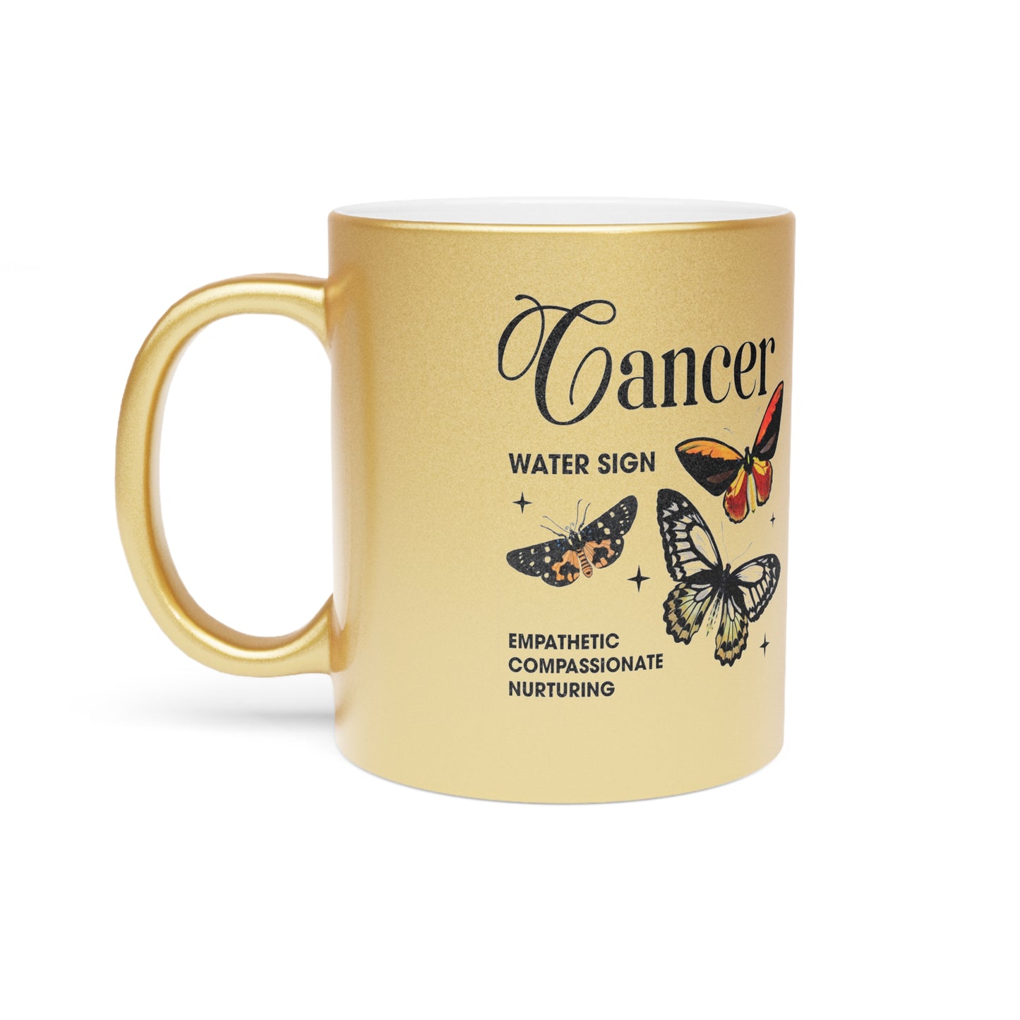 Cancer Metallic Mug (Silver/Gold)